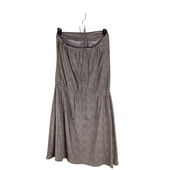 Zadig & Voltaire TU Strapless Mini Dress Boho Chic Taupe Beige Lace Print - Picture 4 of 8
